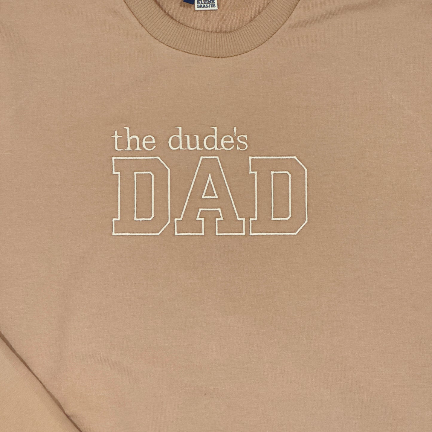 Geborduurde papa Sweater cacao - DUDE'S DAD