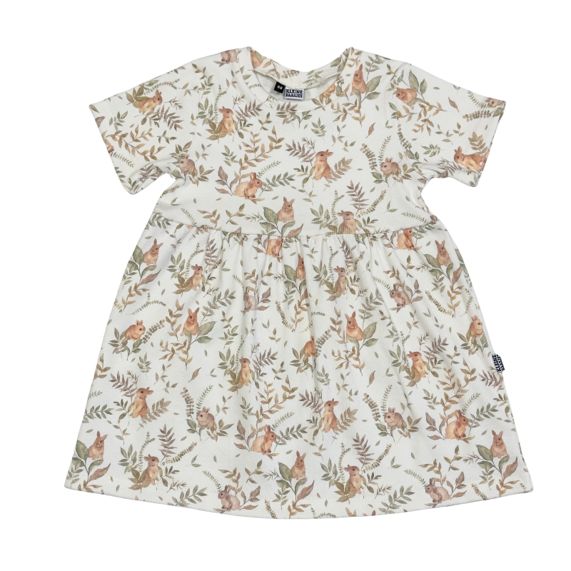 Jurk Rib Botanical Bunny
