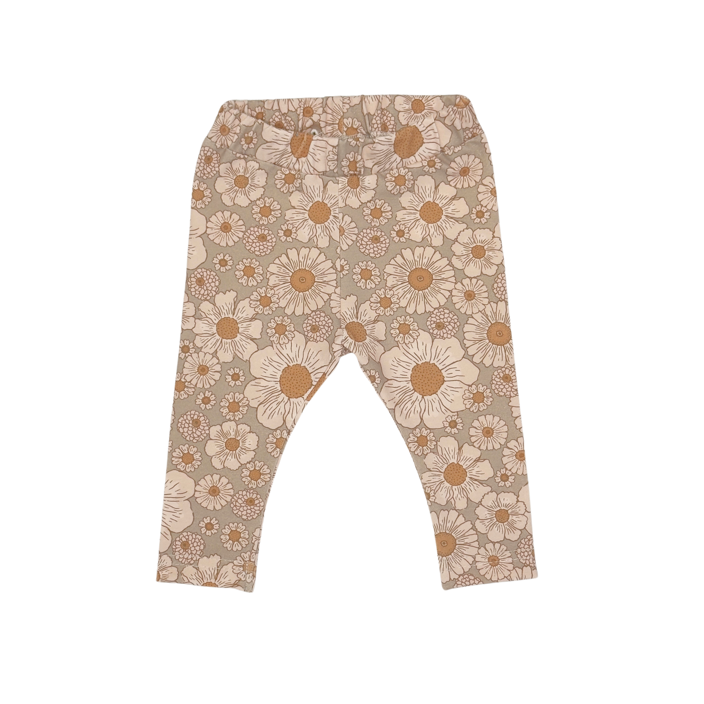 Baby Legging Strand Bloemen Groen