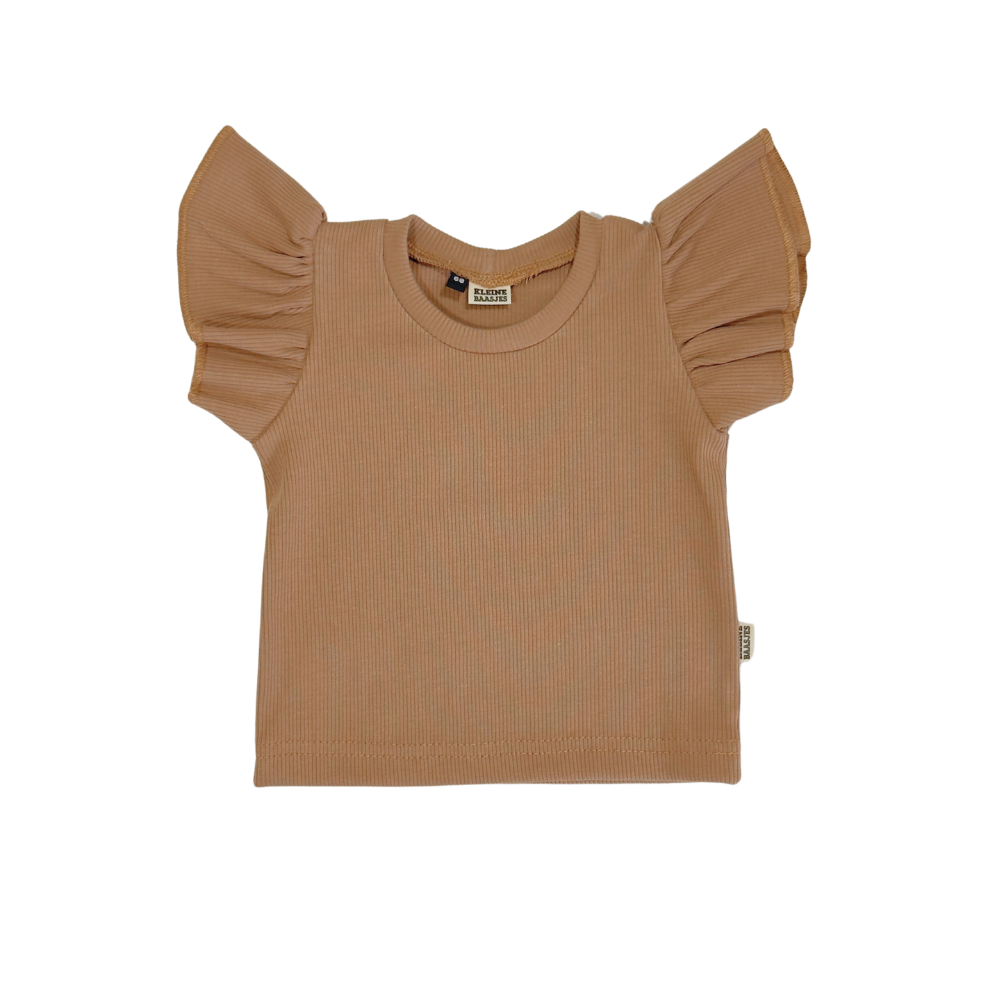 Baby en Meisjes Ruffle Shirt Rib Cacao