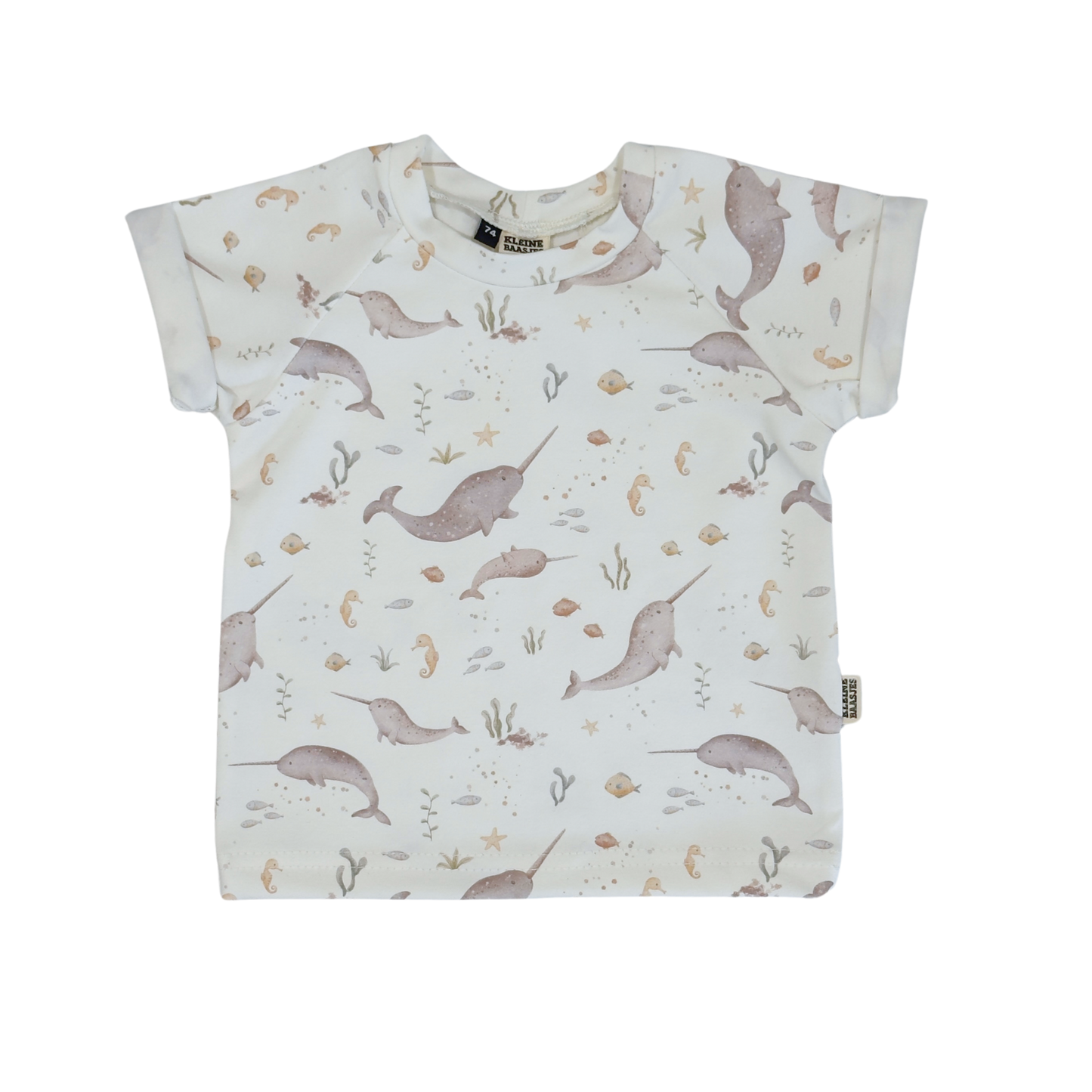 Raglan Baby en Kids Shirt Narwal
