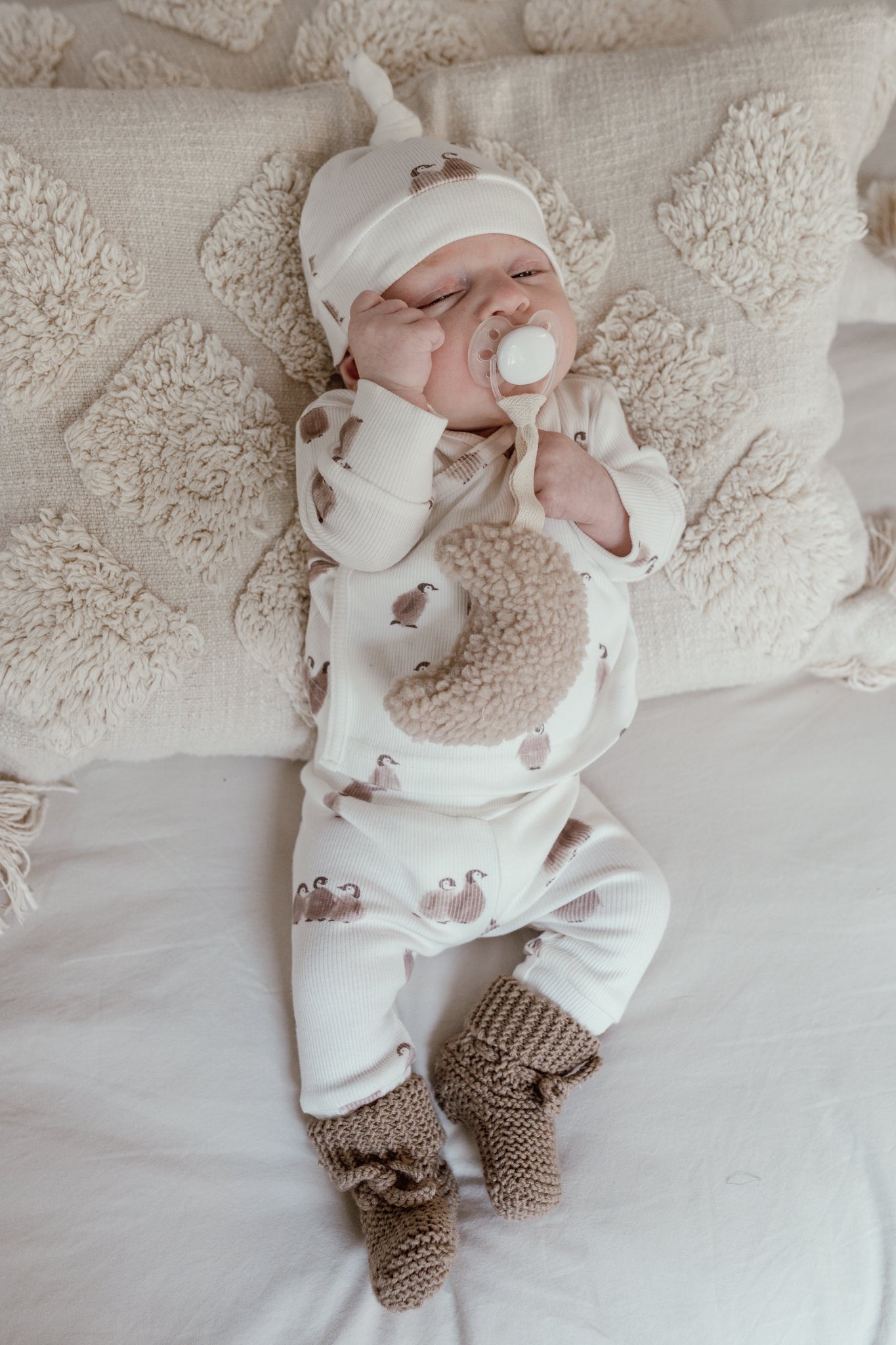 Baby Overslag Vestje Rib Pinguin