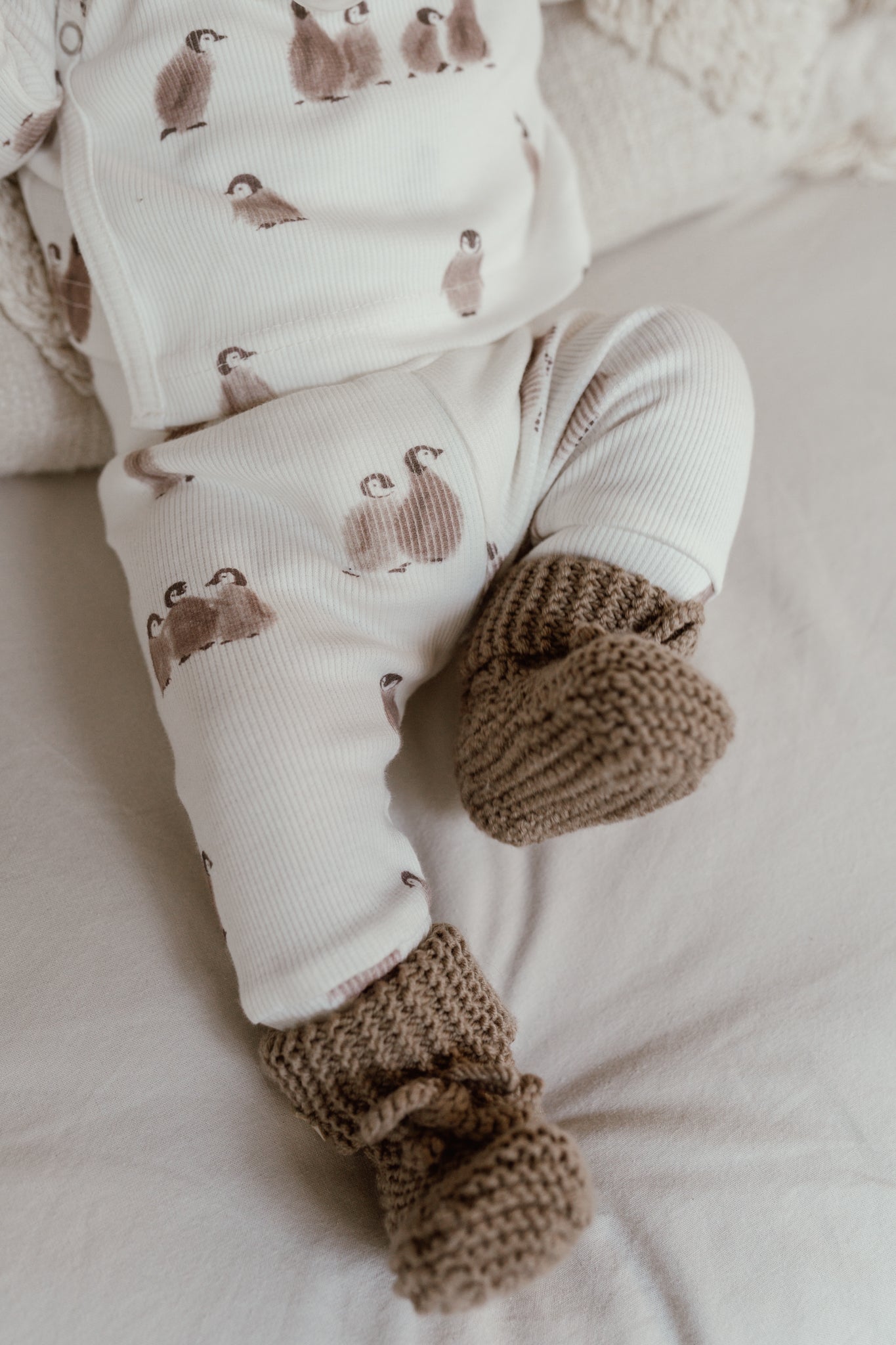 Baby Overslag Vestje Rib Pinguin