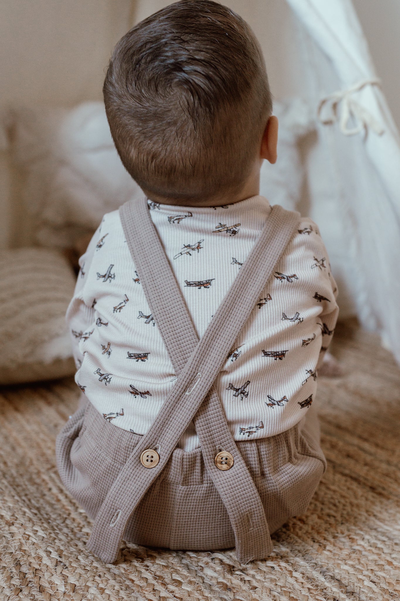 Baby en Peuter Tuinpakje Wafel Taupe