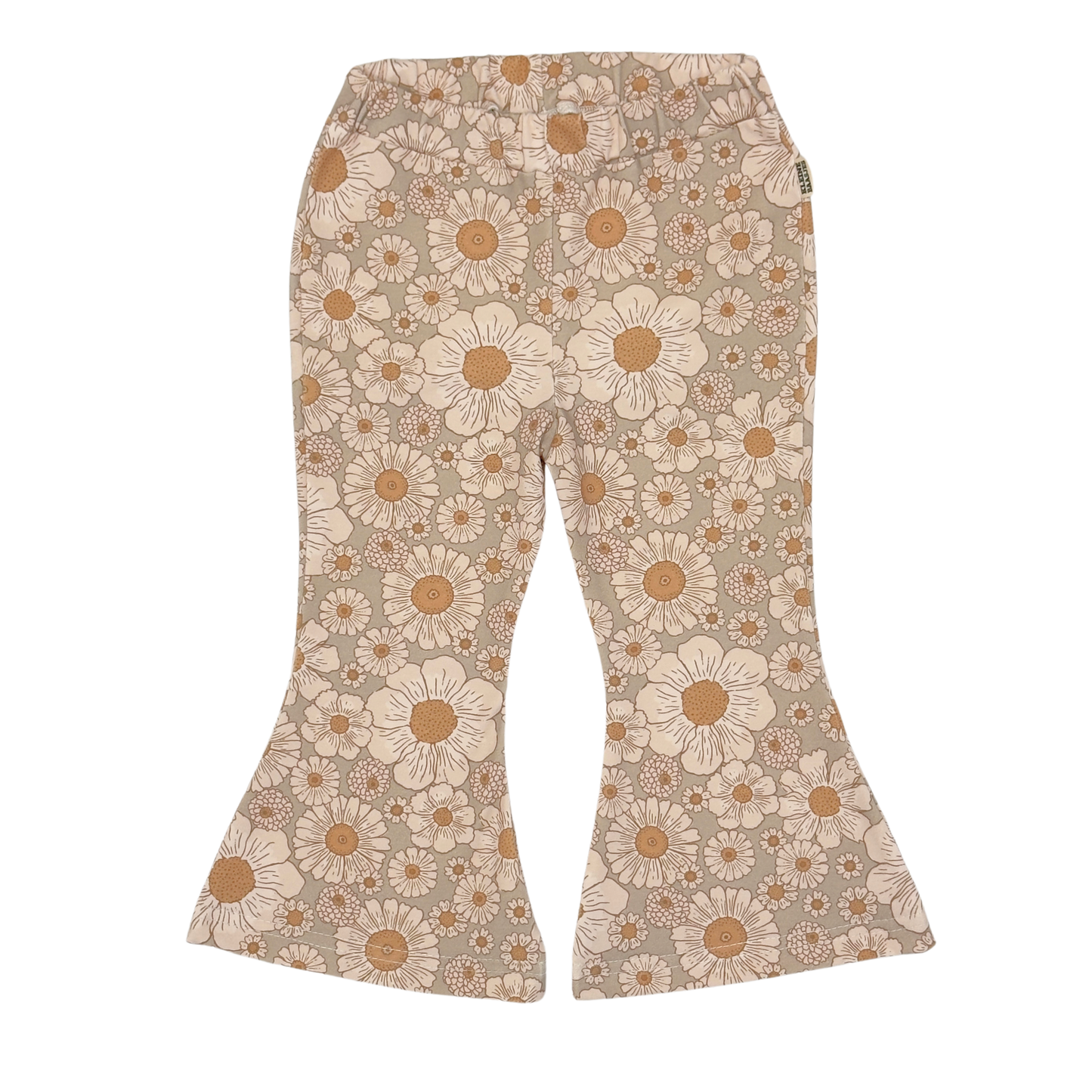 Kids Flare Broek Strand Bloemen Groen