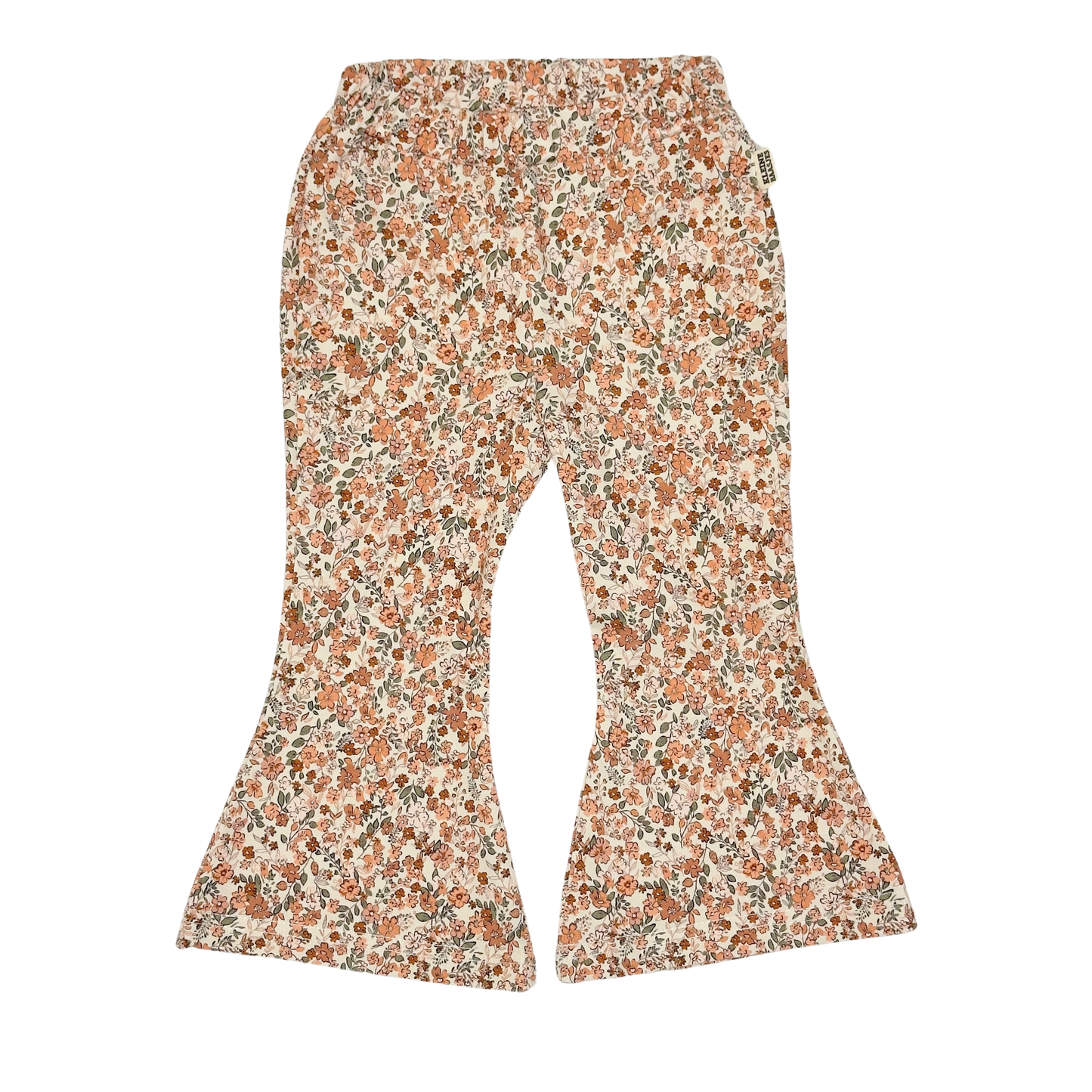 Kids Flare Broek Kleine Bloemen Cacao