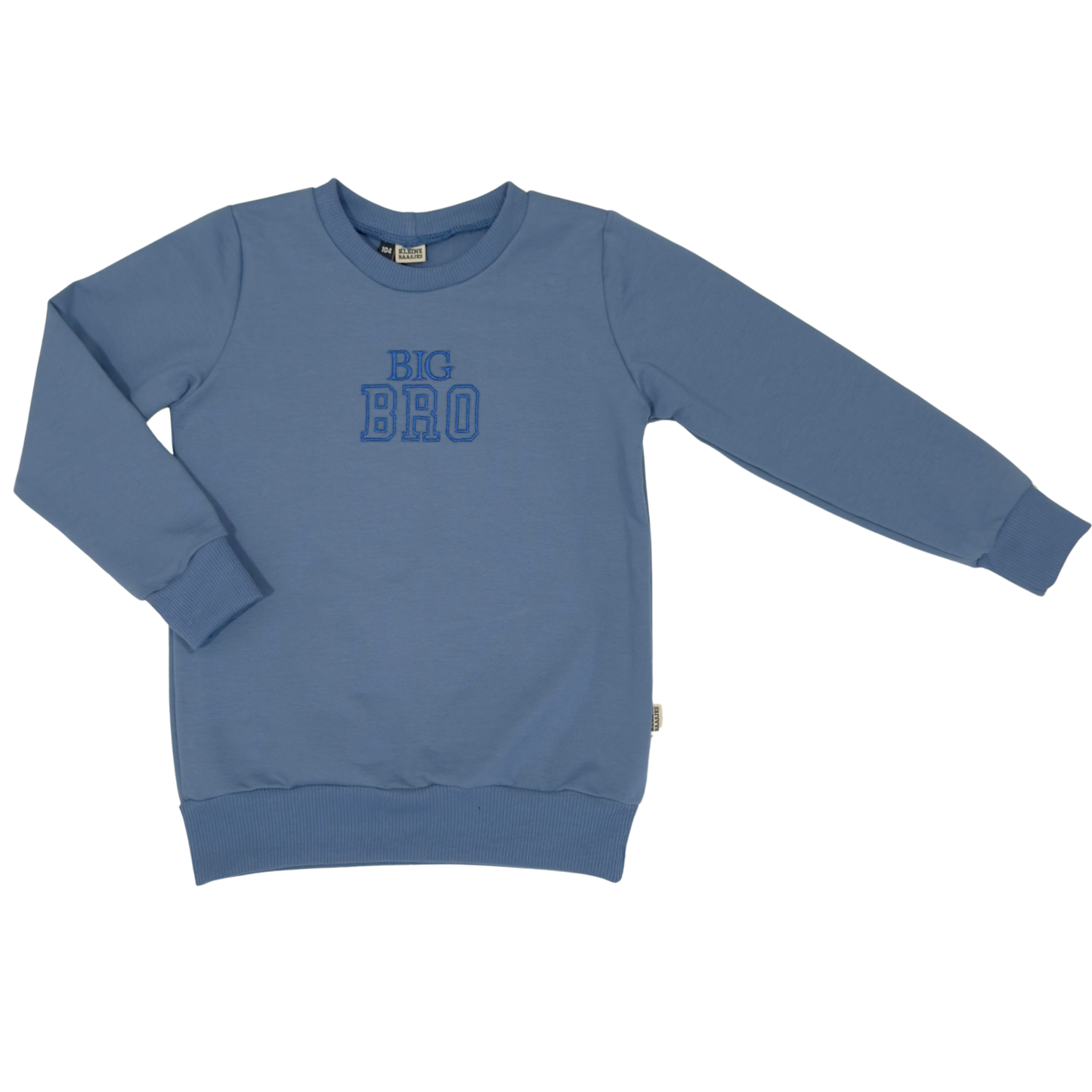 Geborduurde Baby en Kids Sweater Blauw Big Bro