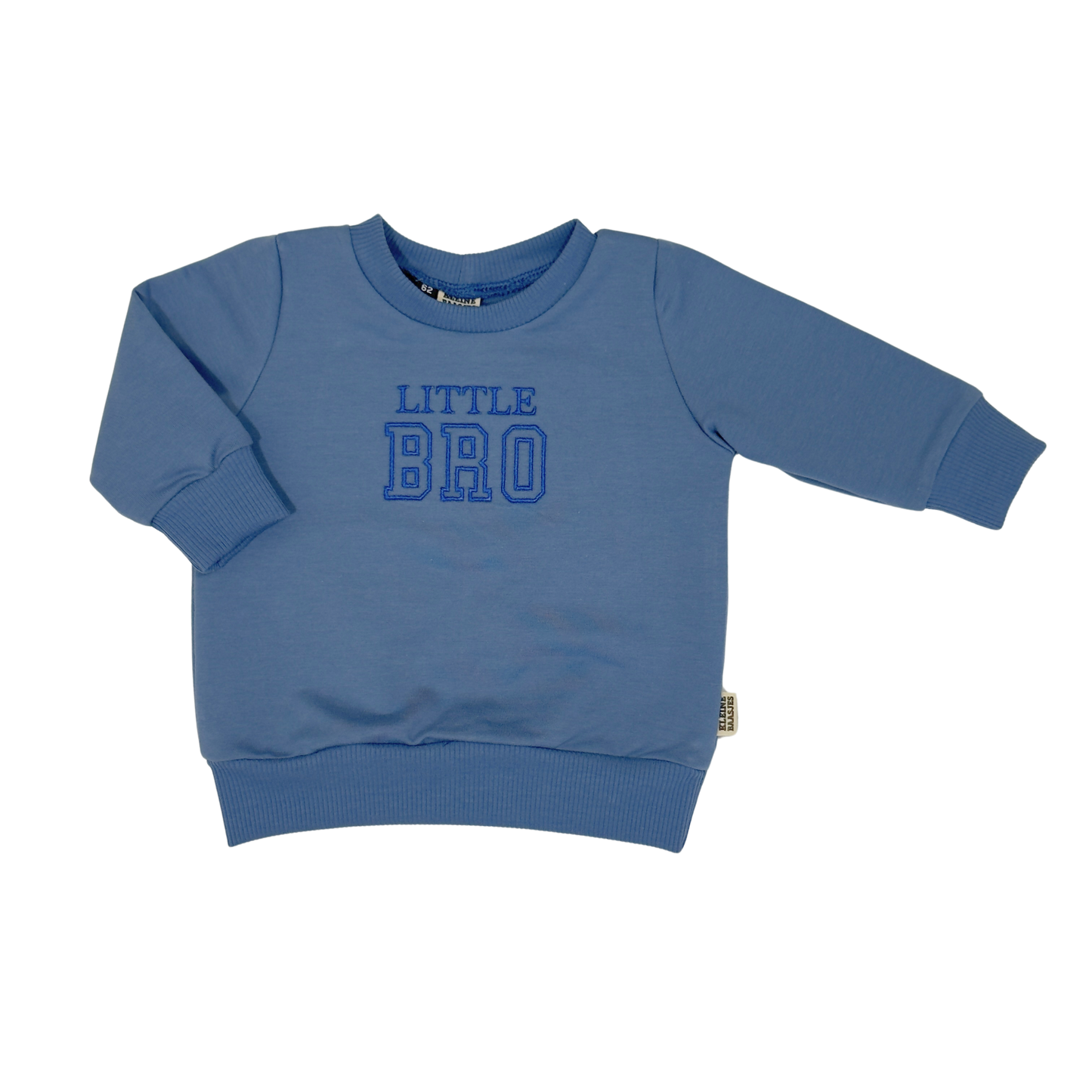 Geborduurde Baby en Kids Sweater Blauw Little Bro