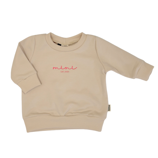 Geborduurde Baby en Kids Sweater MINI Beige