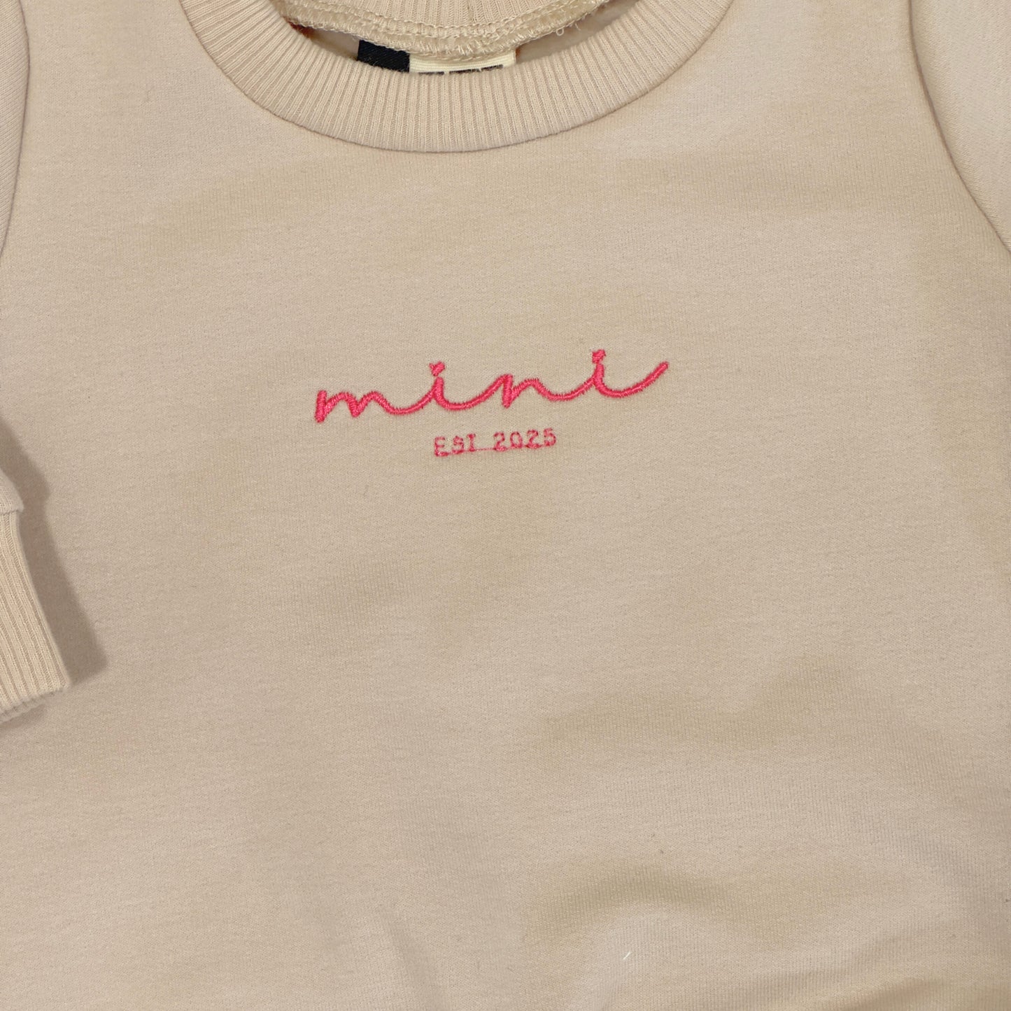 Geborduurde Baby en Kids Sweater MINI Beige