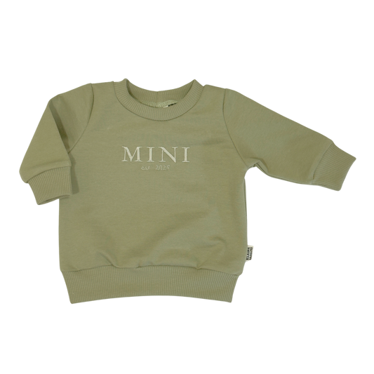 Geborduurde Baby en Kids Sweater MINI Groen