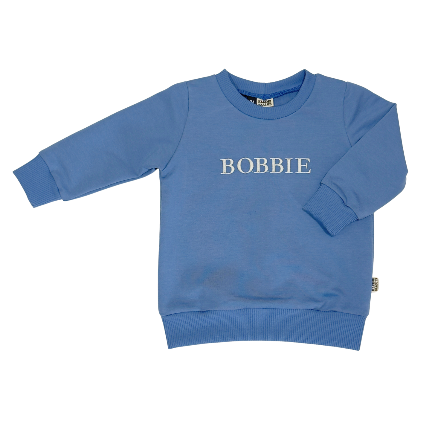 Geborduurde Baby en Kids Sweater Blauw Met Naam