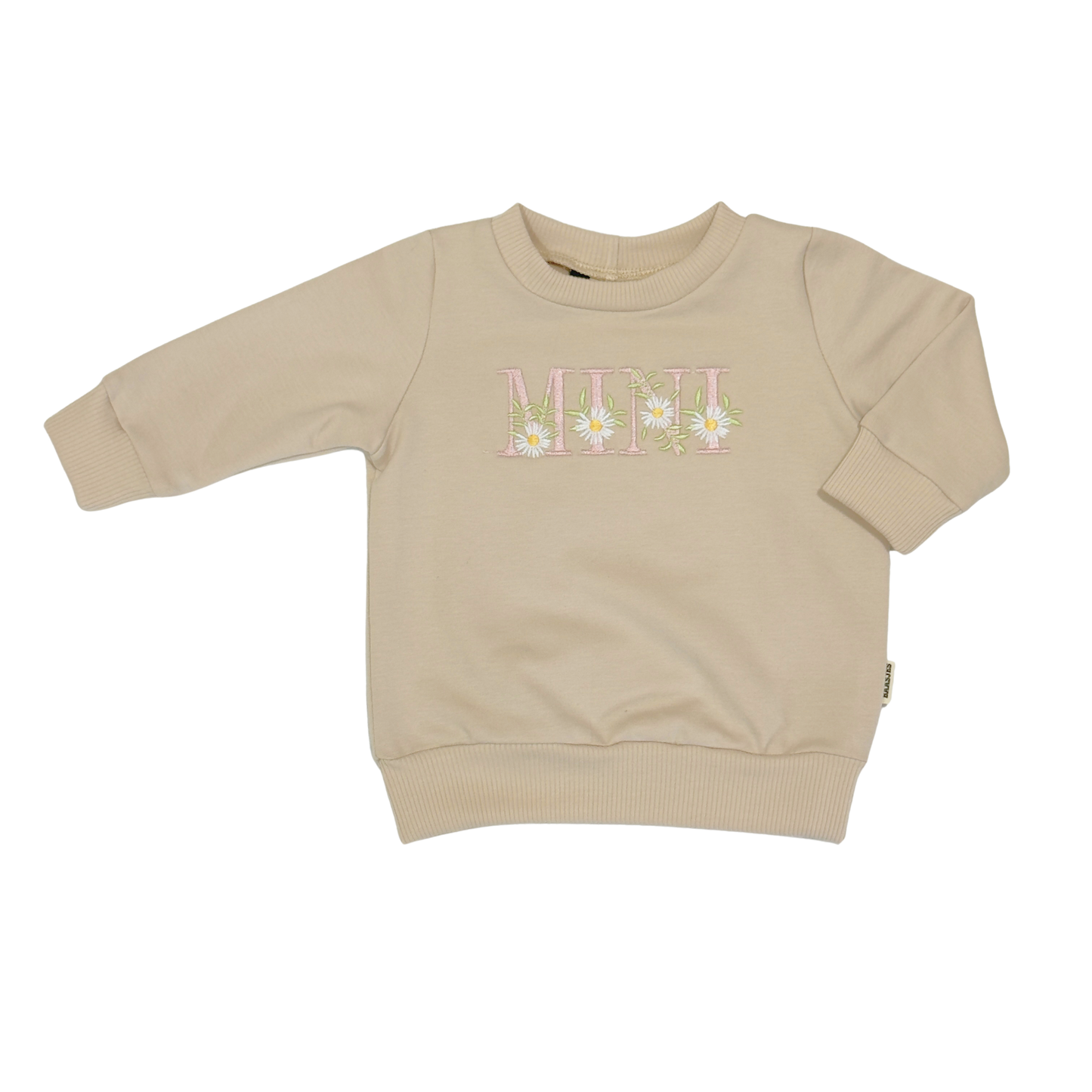 Geborduurde Baby en Kids Sweater Beige MINI