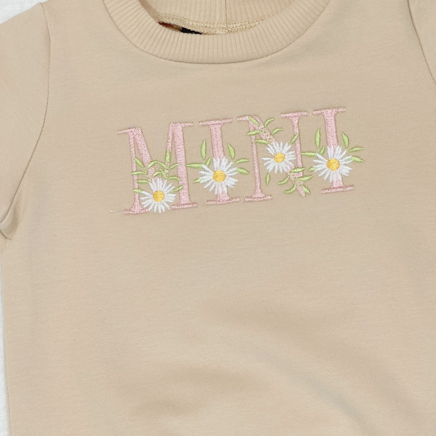 Geborduurde Baby en Kids Sweater Beige MINI