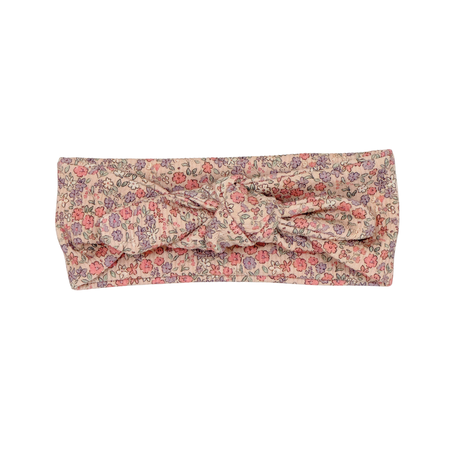 Haarband Geknoopt Rib Mini Bloem Kleiroze