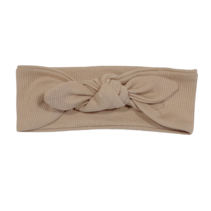 Haarband Geknoopt Rib Beige