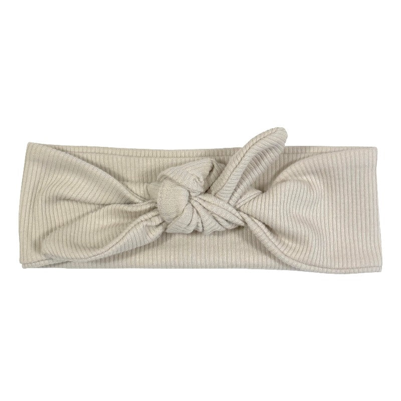 Haarband Geknoopt Rib Naturel beige