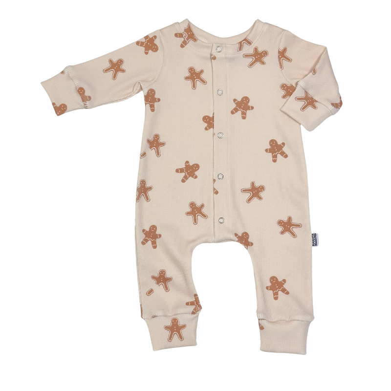 PRE-ORDER! Baby Jumpsuit Rib Kerst Koekmannetje