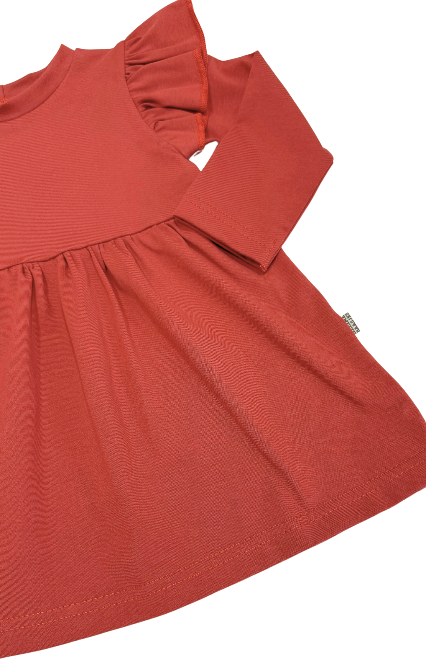 Jurk Roestbruin Ruffles