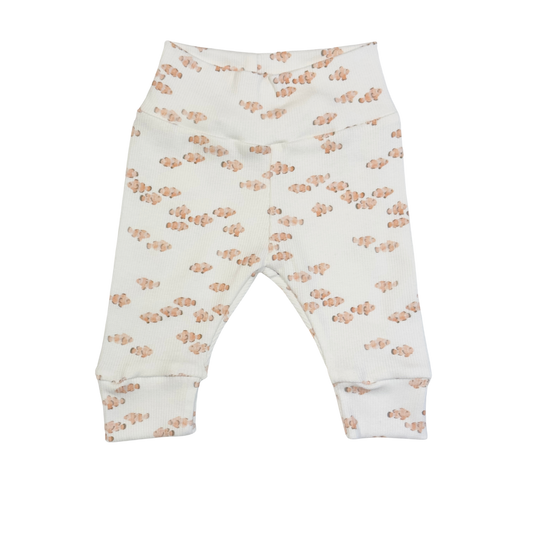 Baby Newborn Broekje Rib Nemo Visjes Creme