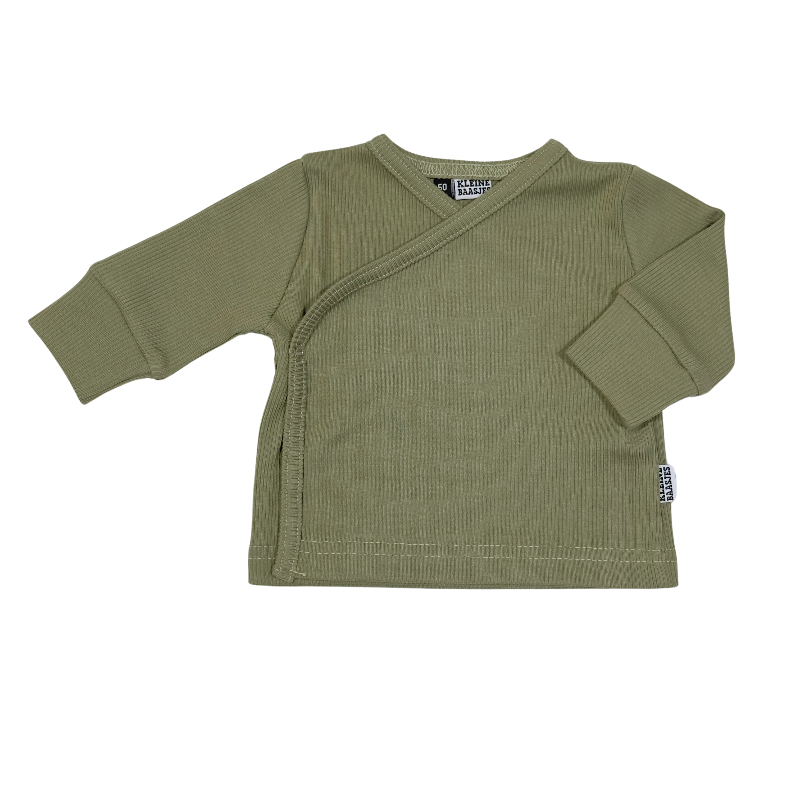 Baby Overslag Vestje Rib Groen