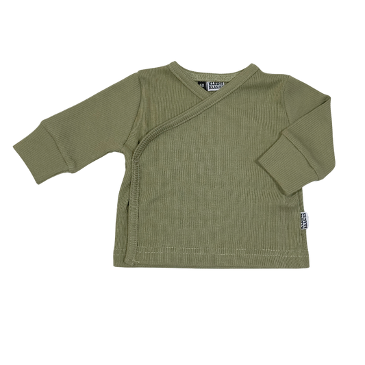 Baby Overslag Vestje Rib Groen