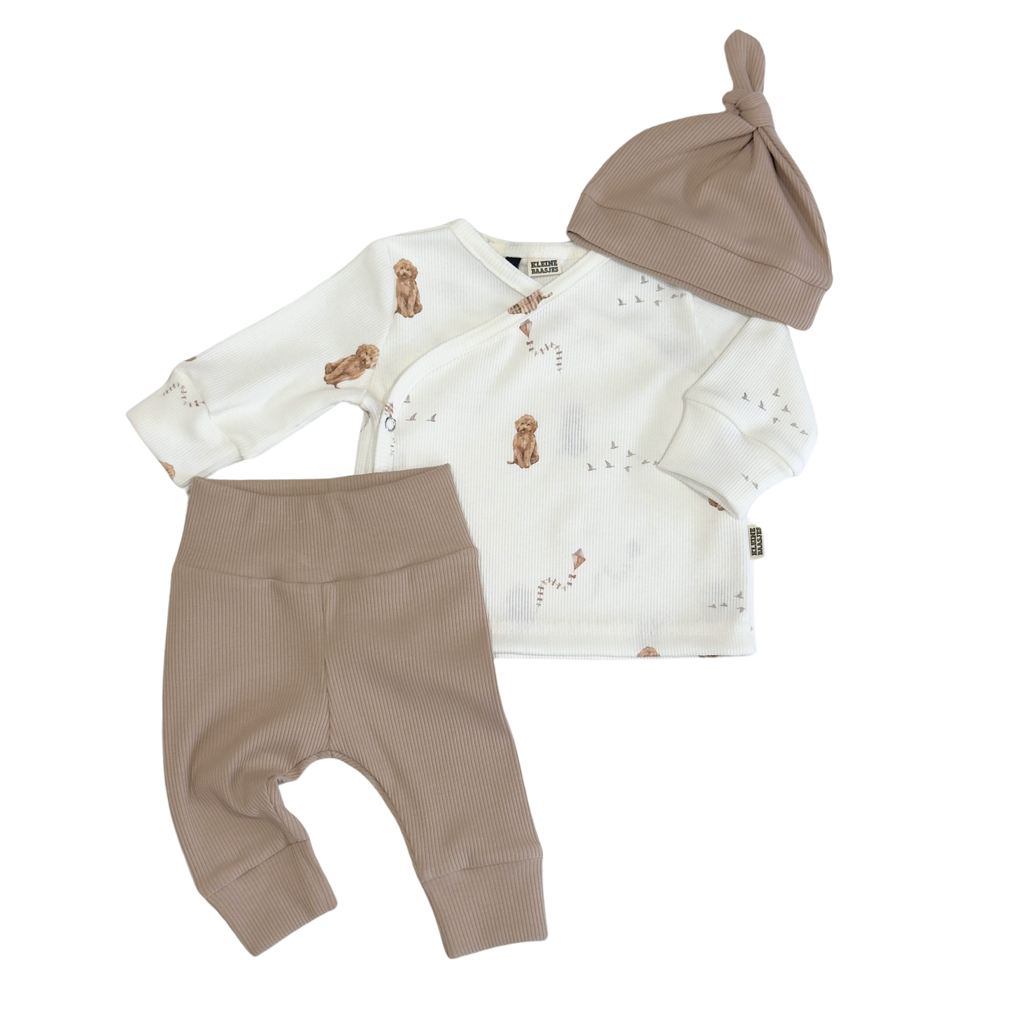 Baby Overslag Vestje Rib Labradoodle Creme