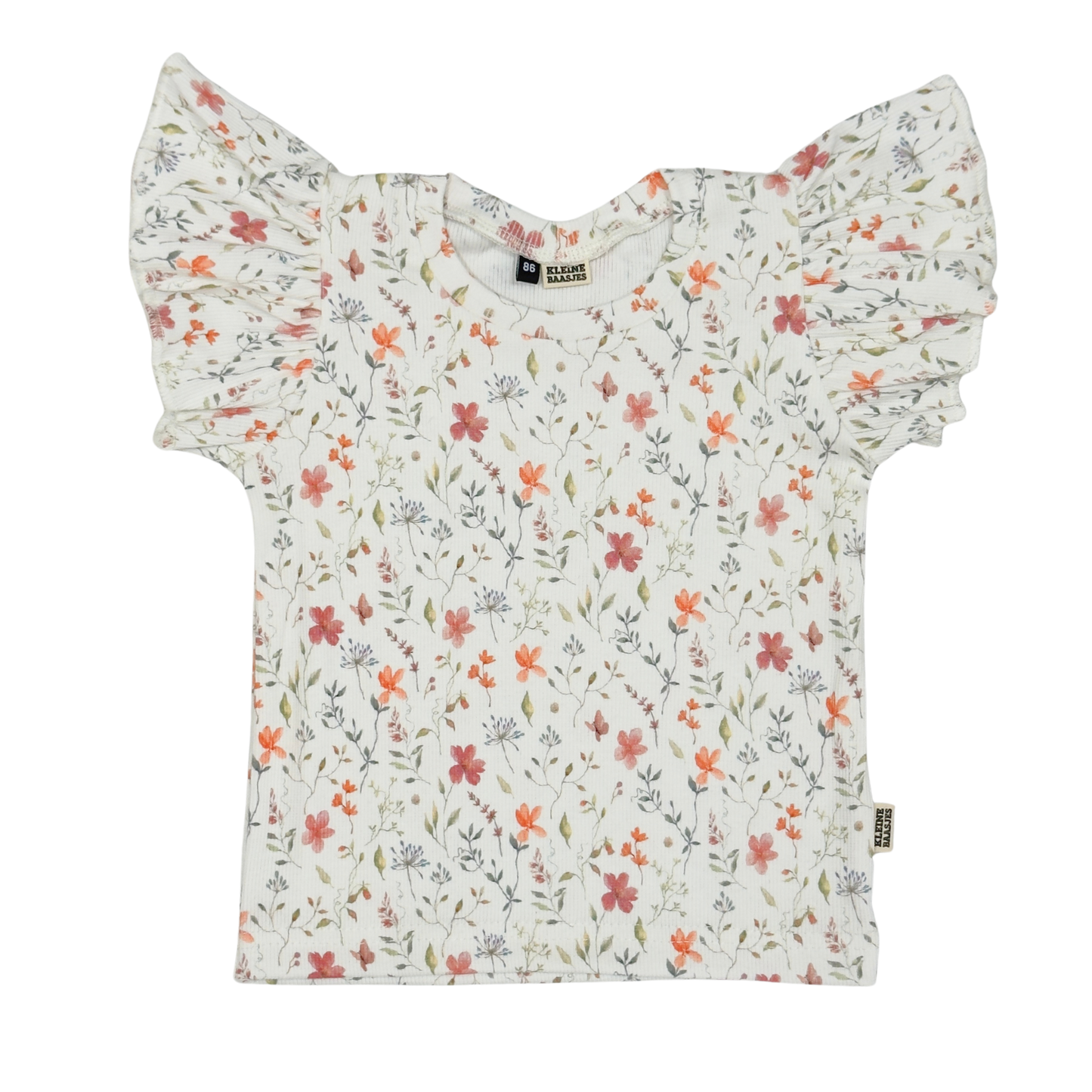 Ruffle Top Rib Veld Bloemen