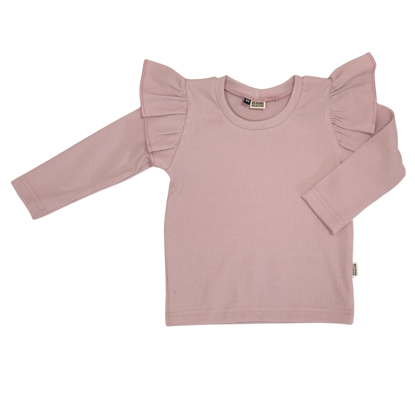 Baby en Meisjes Ruffle Shirt Rib Oud Roze
