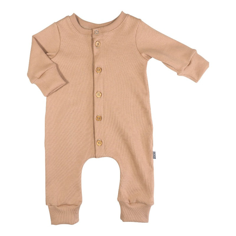 Baby Jumpsuit Rib Camel Bruin