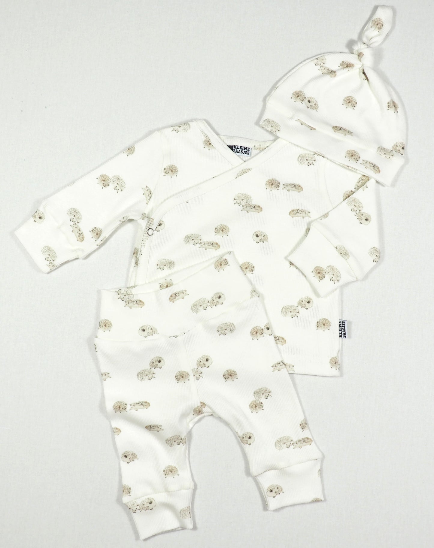 Baby Newborn Broekje Rib Egels Creme