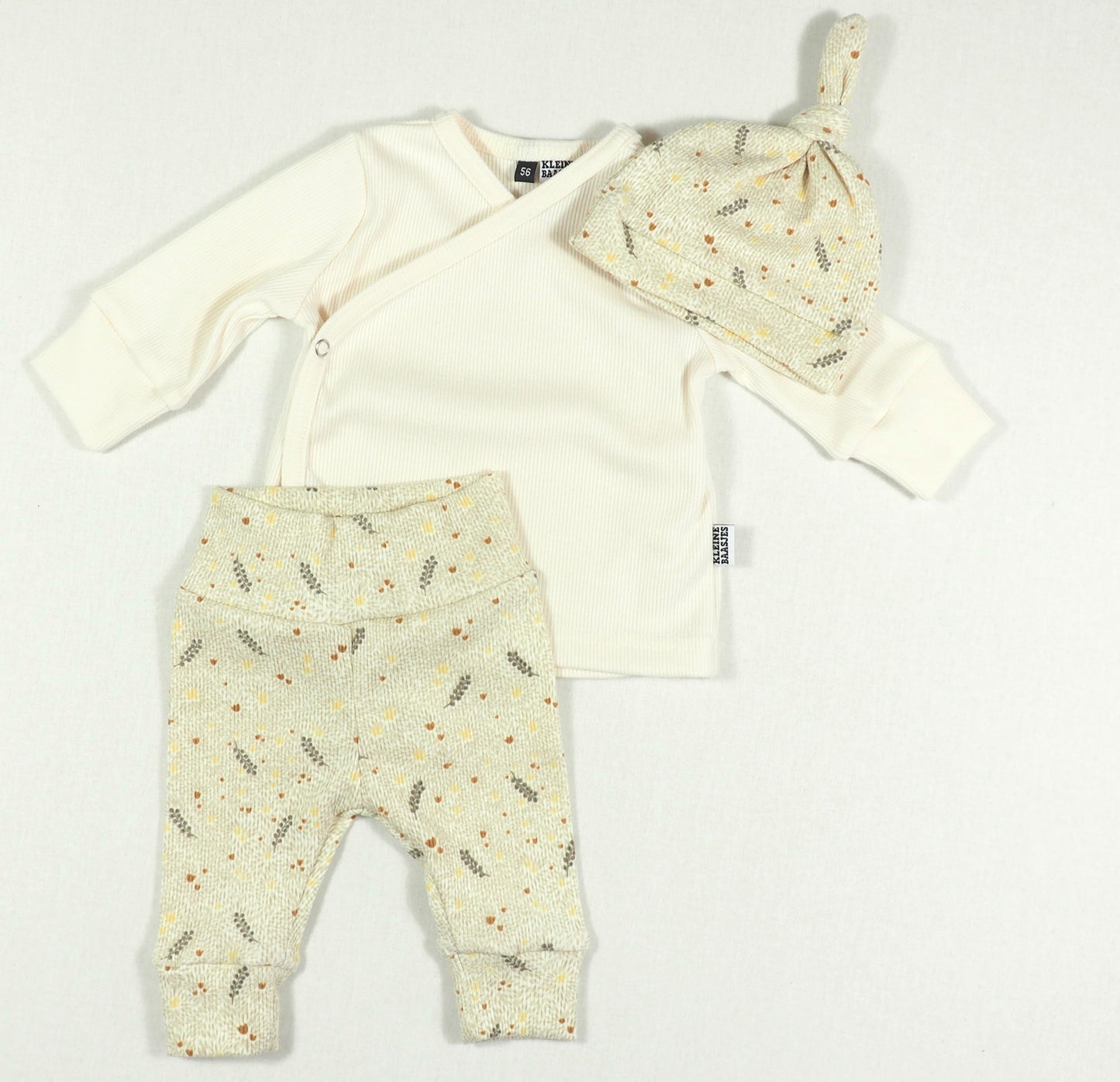 Baby Newborn Broekje Rib Blossom Beige