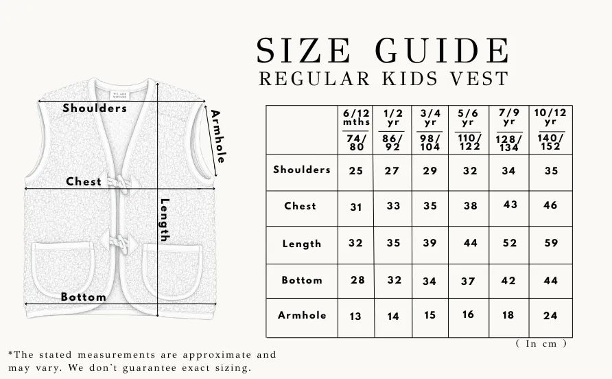 Wollen bodywarmer Kids – Brick Blauw