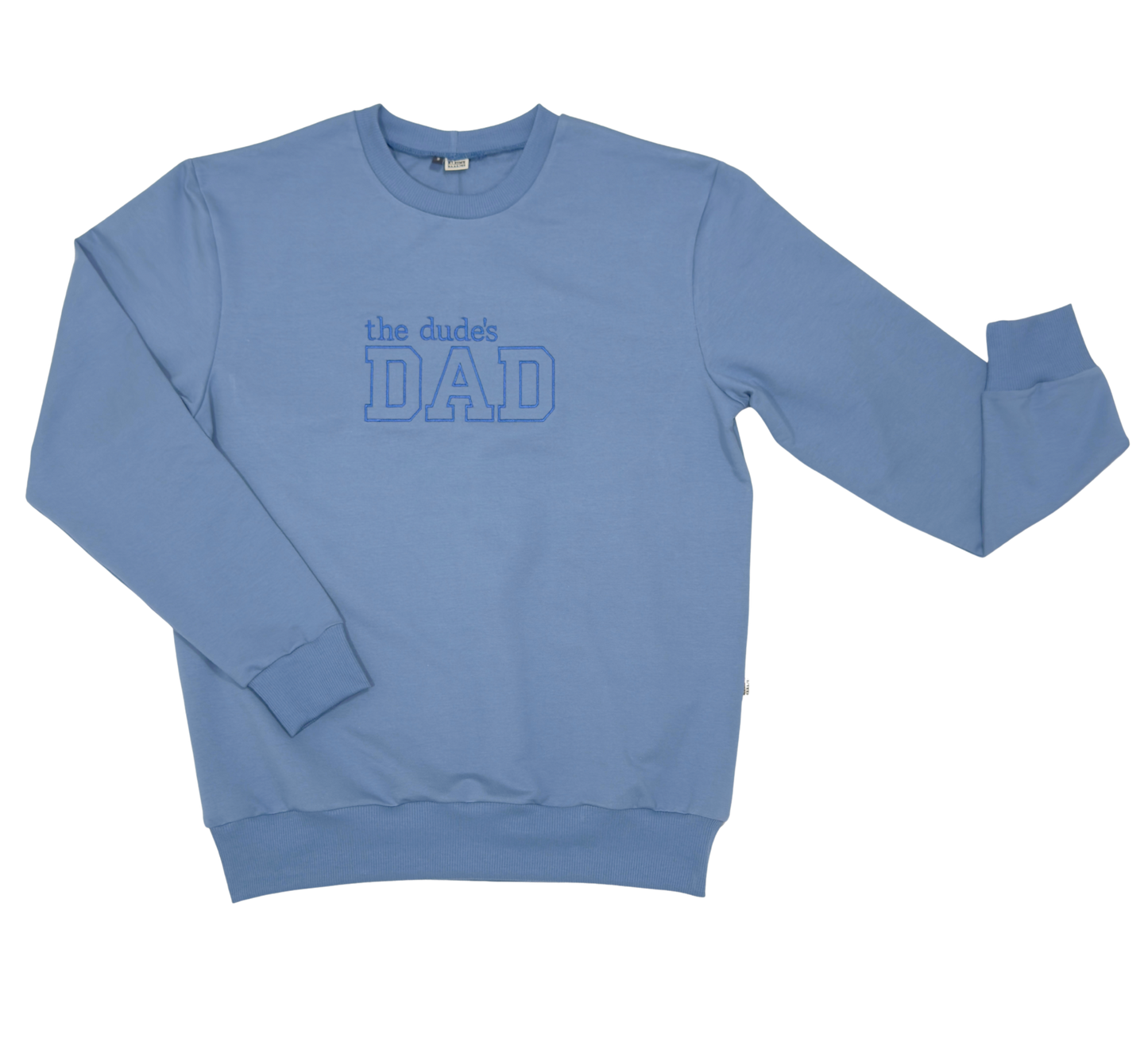 Geborduurde papa Sweater blauw - DUDE'S DAD