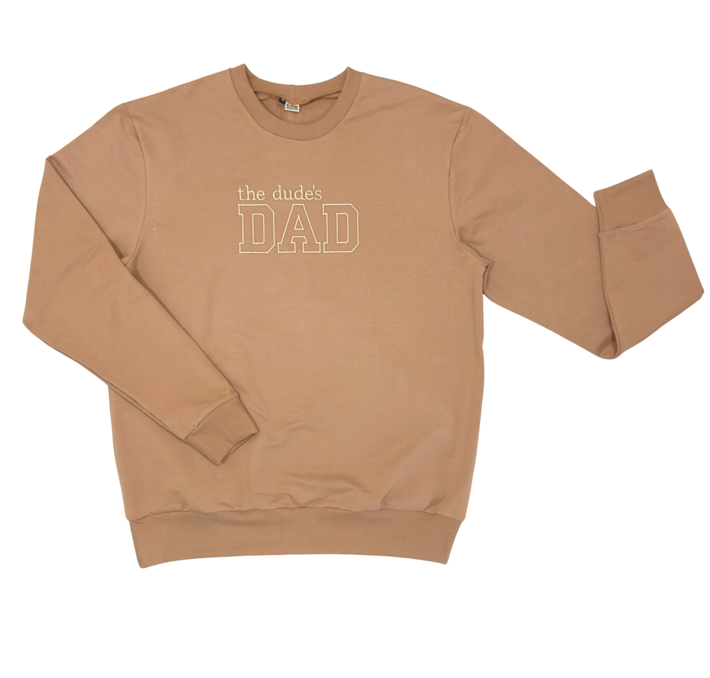 Geborduurde papa Sweater cacao - DUDE'S DAD