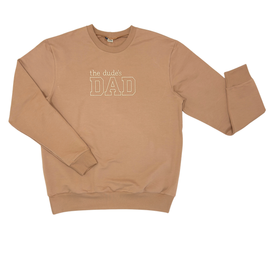 Geborduurde papa Sweater cacao - DUDE'S DAD