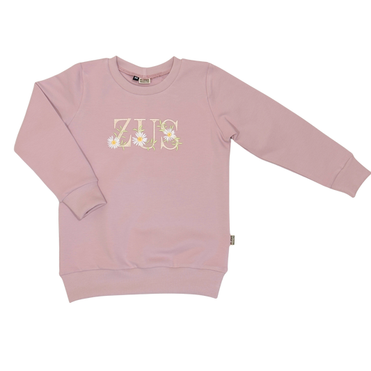 Geborduurde Baby en Kids Sweater Roze 'ZUS'