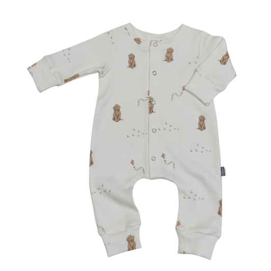 Baby Jumpsuit Rib Labradoodle Creme