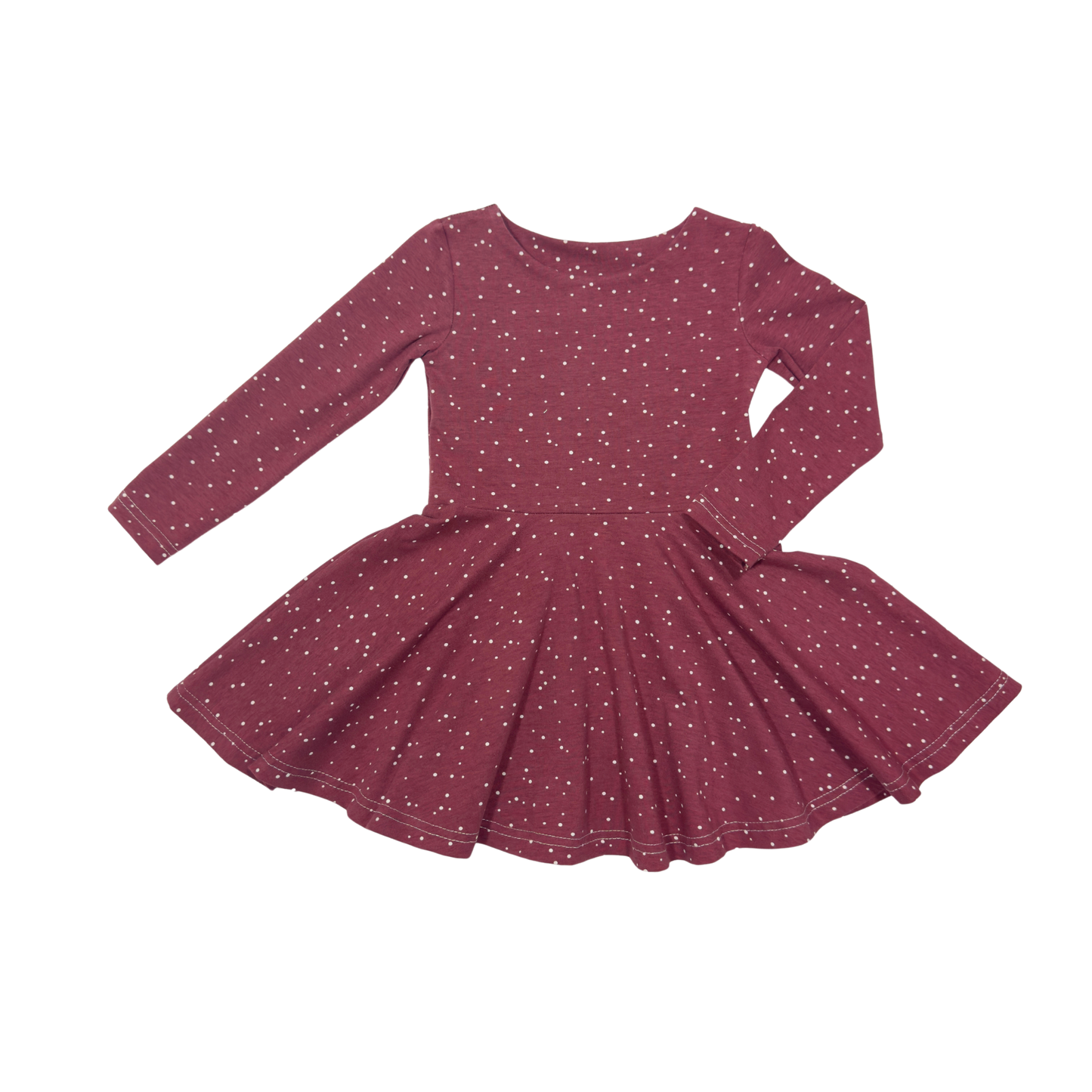 Zwierige Meisjes Jurk Dots Burgundy