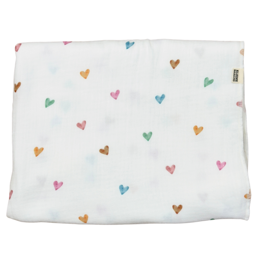 Muslin Baby Swaddle Hartjes
