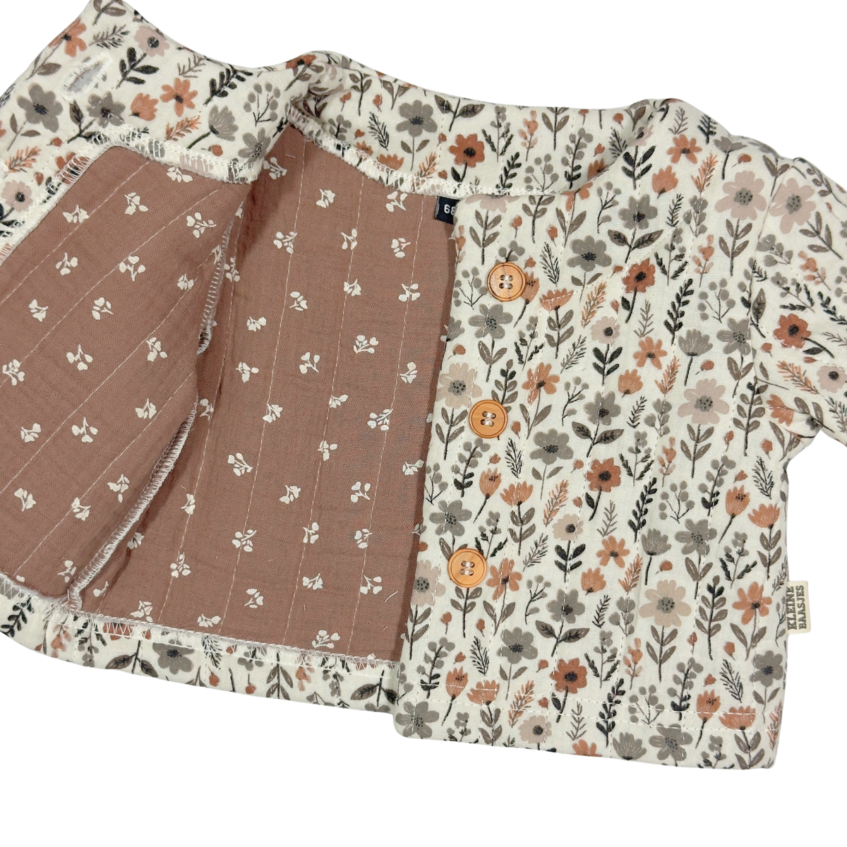 Baby & Kids Quilt Jasje Bloemen Bruin - Kleine Baasjes