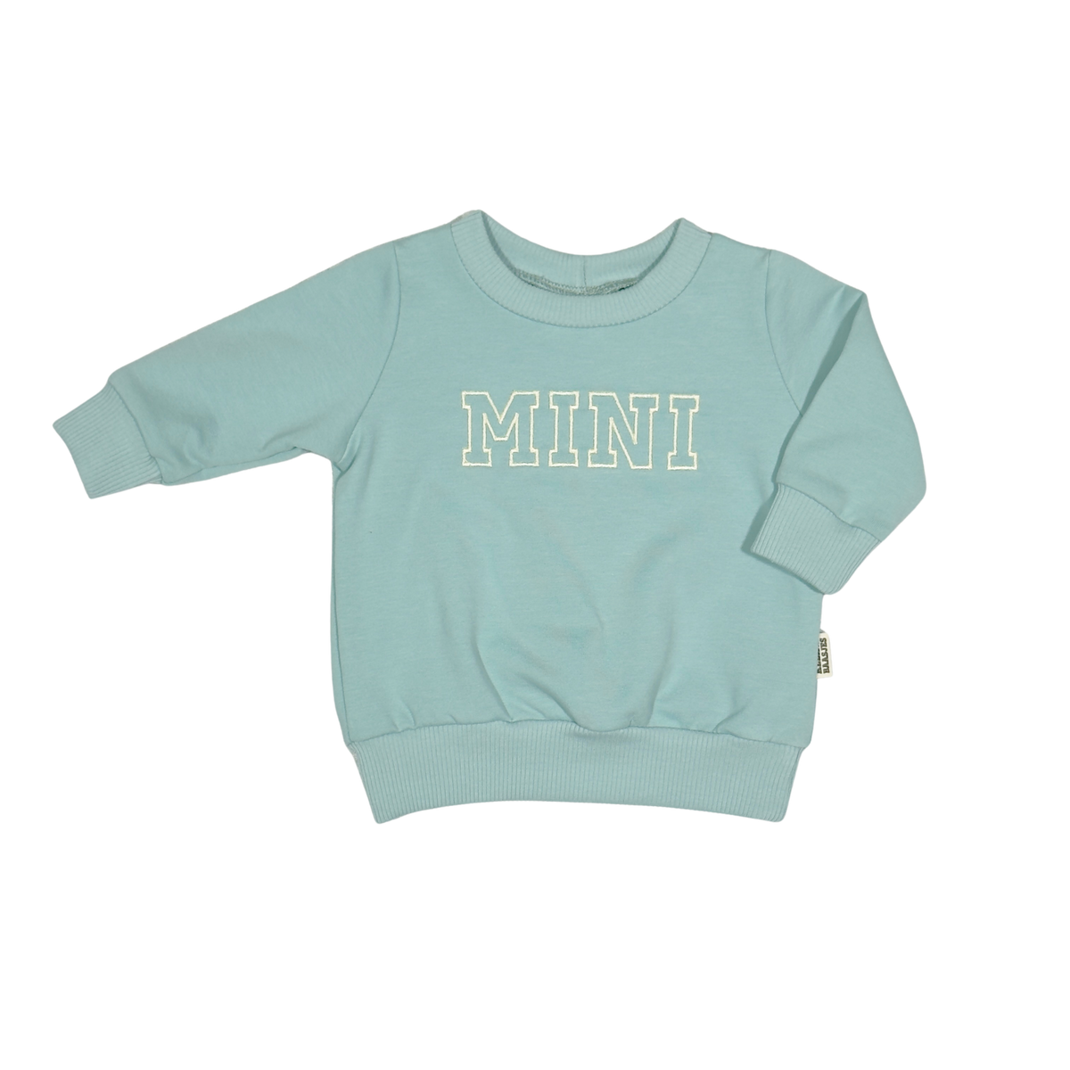 Geborduurde Baby en Kids Sweater college stijl MINI Zeeblauw