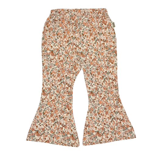 Kids Flare Broek Kleine Bloemen Cacao