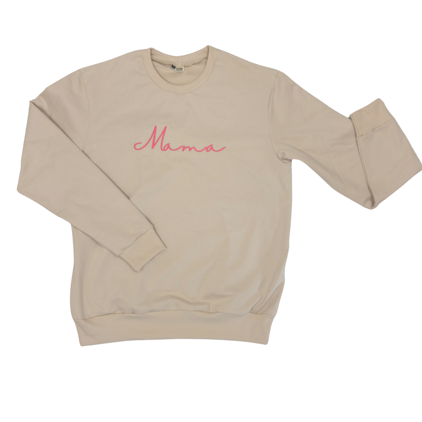 Geborduurde Mama Sweater Beige MAMA