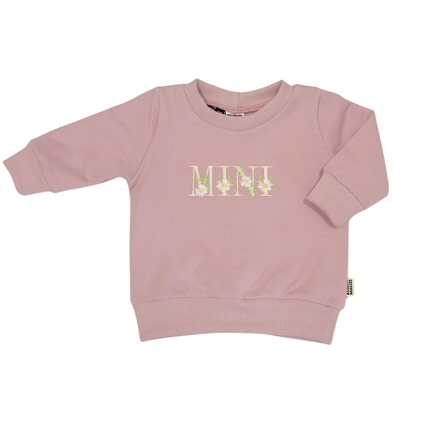 Geborduurde Baby en Kids Sweater Roze MINI