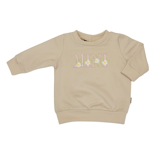 Geborduurde Baby en Kids Sweater Beige MINI