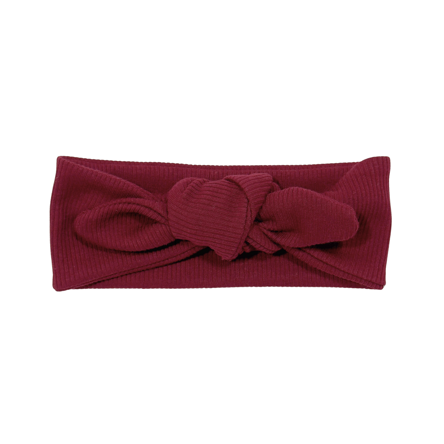 Haarband Geknoopt Rib Wijnrood