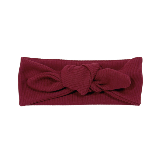 Haarband Geknoopt Rib Wijnrood