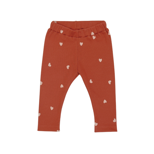 Baby Legging Hartjes Roestbruin