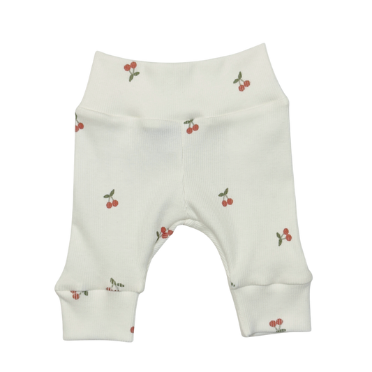 Baby Newborn Broekje Rib Kersjes